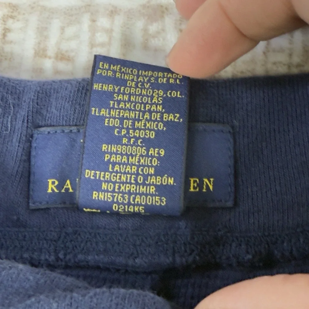 Polo Ralph Lauren Sleep/lounge Shorts Mens Large Navy Blue Waffle Knit
